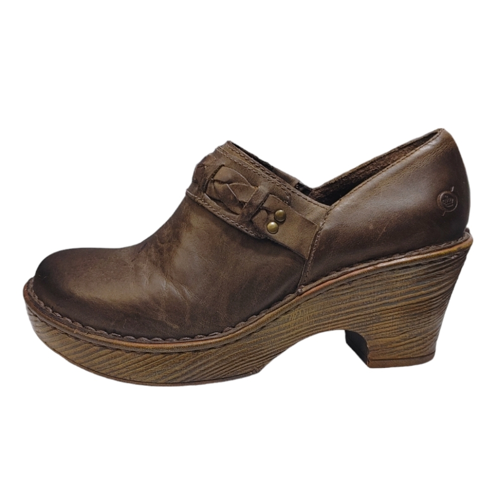 Born Brown Leather Mules Comfortable Stylish Footwear